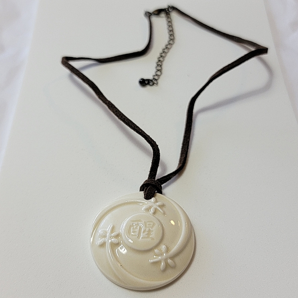 Haiku Awakenings Ceramic Necklace Avon Vintage